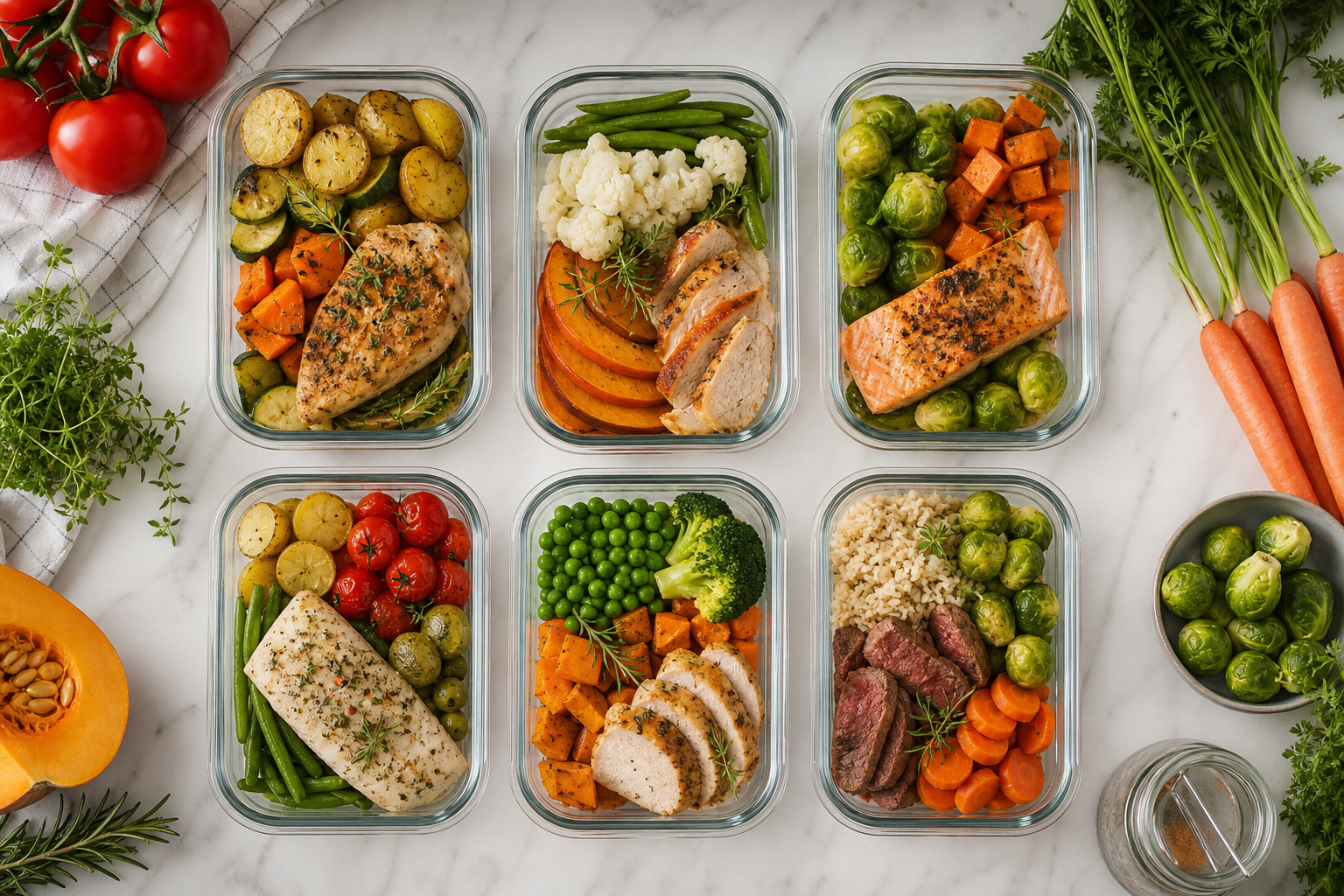 Seizoensgebonden meal prep met verse ingrediënten